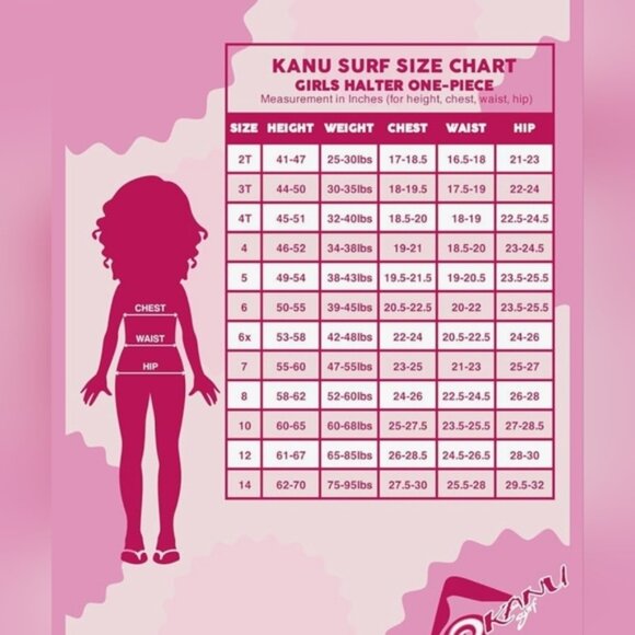 New with tags! Kanu Surf Girls 14 bright pink tie dye two piece tankini swimsuit - Picture 9 of 9